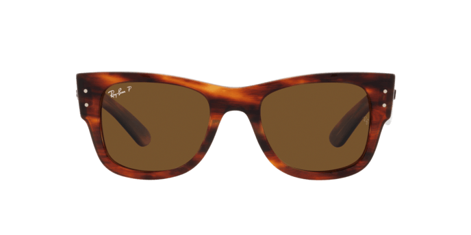 Ray-Ban | 0840S Mega Wayfarer | Striped Havana Polarised - iKANDi Sunglasses