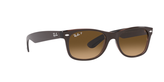 Ray-Ban | 2132 New Wayfarer | Transparent Brown Polarised - iKANDi Sunglasses