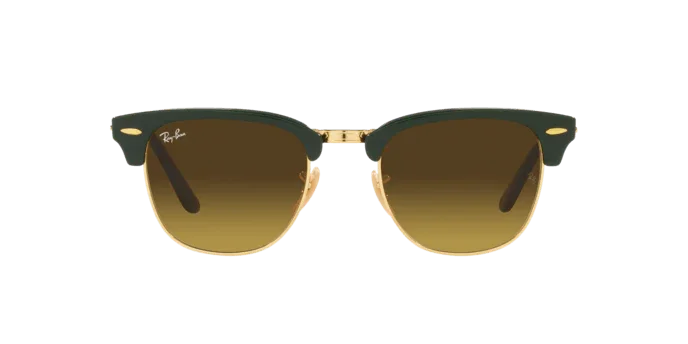Ray-Ban | 2176 Folding Clubmaster | Green On Gold - iKANDi Sunglasses