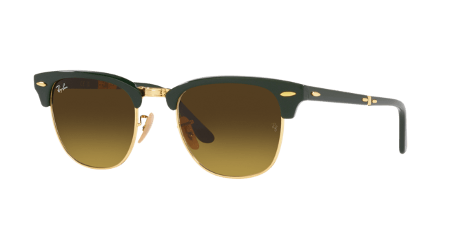 Ray-Ban | 2176 Folding Clubmaster | Green On Gold - iKANDi Sunglasses