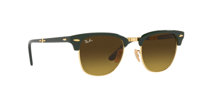 Ray-Ban | 2176 Folding Clubmaster | Green On Gold - iKANDi Sunglasses