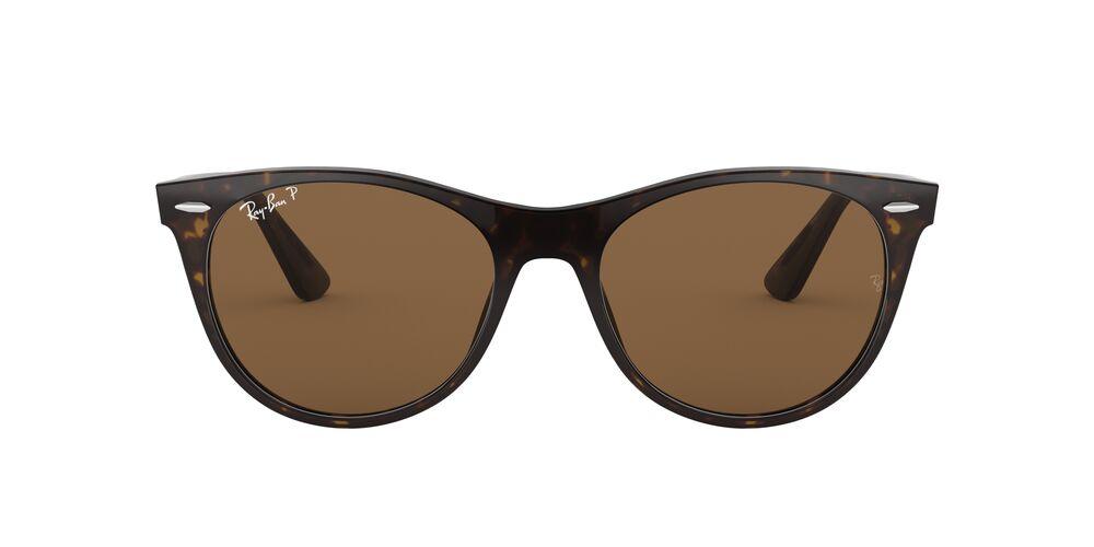 Ray-Ban | 2185 Wayfarer II | Stripped Havana Polarised - iKANDi Sunglasses
