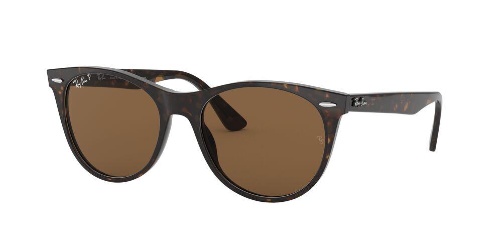 Ray-Ban | 2185 Wayfarer II | Stripped Havana Polarised - iKANDi Sunglasses