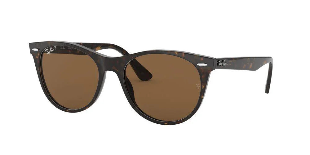 Ray-Ban | 2185 Wayfarer II | Stripped Havana Polarised - iKANDi Sunglasses
