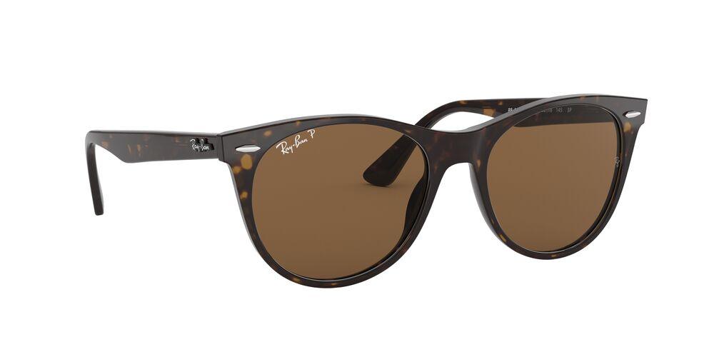 Ray-Ban | 2185 Wayfarer II | Stripped Havana Polarised - iKANDi Sunglasses