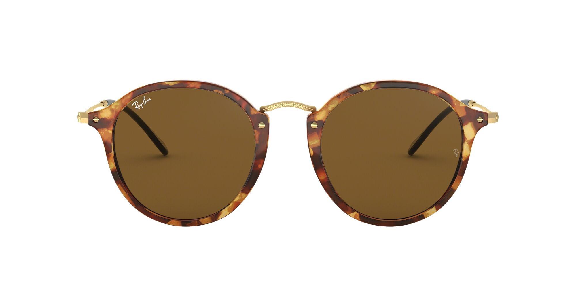 Ray-Ban | 2447 Round Fleck | Spotted Brown Havana - iKANDi Sunglasses