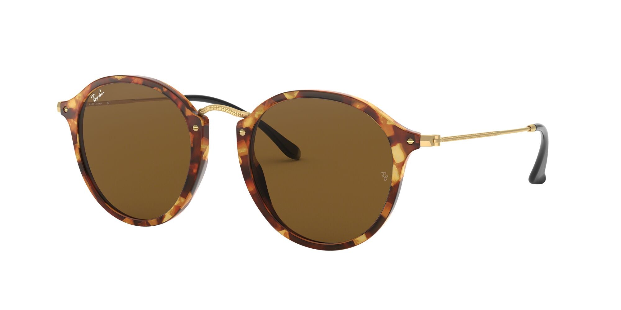 Ray-Ban | 2447 Round Fleck | Spotted Brown Havana