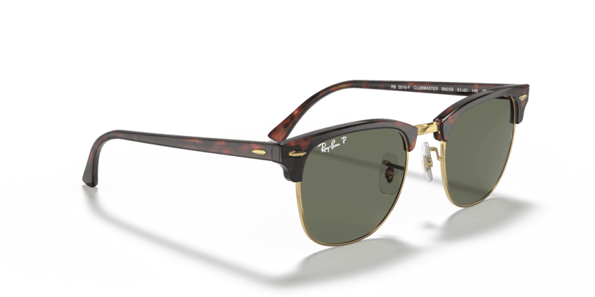 Ray-Ban | 3016F Clubmaster | Red Havana Polarised - iKANDi Sunglasses