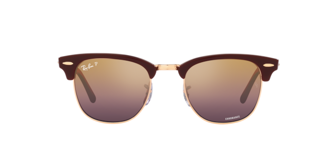 Ray-Ban | 3016 Clubmaster | Bordeaux On Rose Gold Polarised