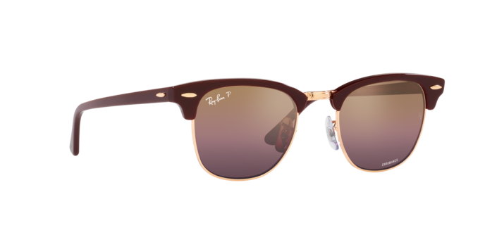 Ray-Ban | 3016 Clubmaster | Bordeaux On Rose Gold Polarised