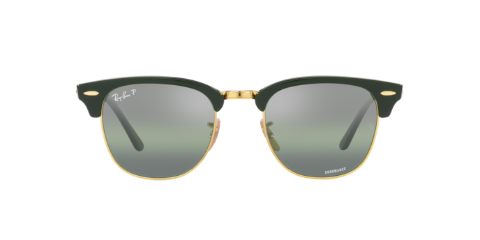 Ray-Ban | 3016 Clubmaster | Green On Gold Polarised