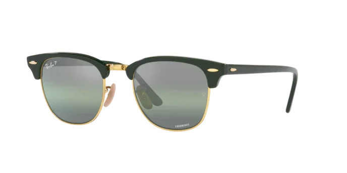 Ray-Ban | 3016 Clubmaster | Green On Gold Polarised - iKANDi Sunglasses