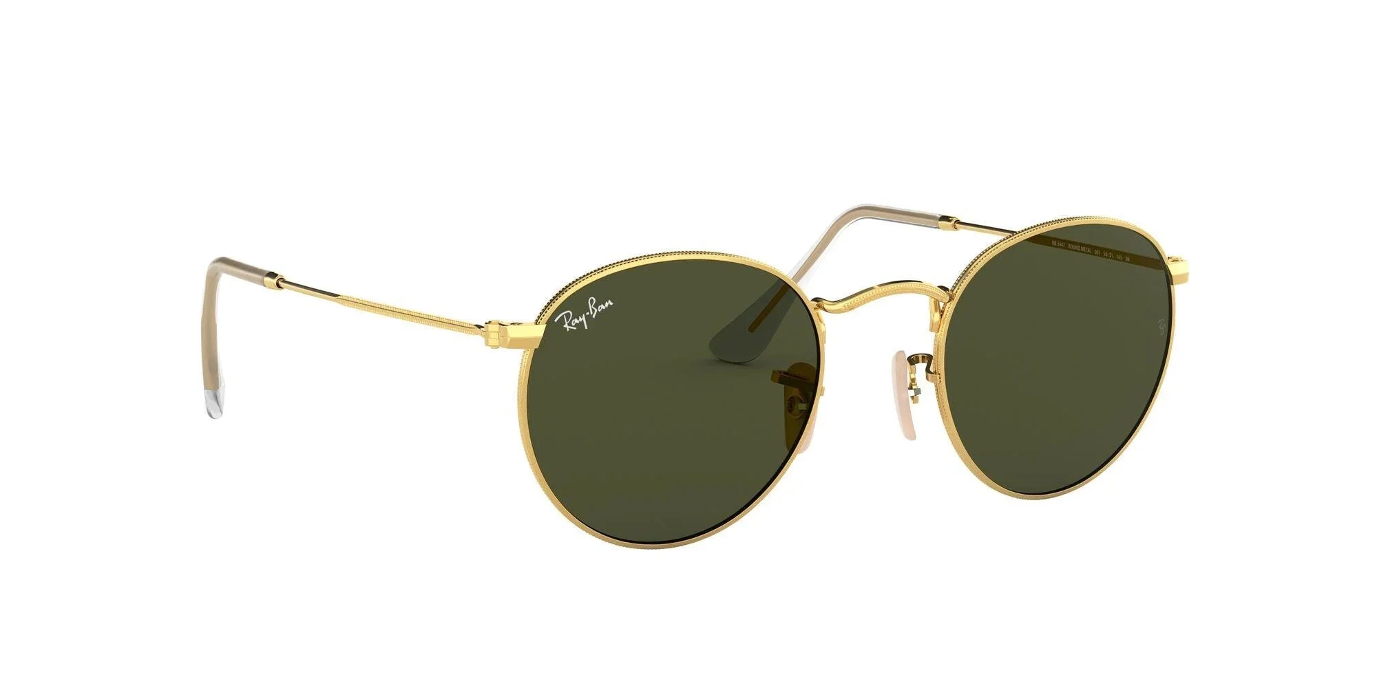 Ray-Ban | 3447 Round Metal | Gold (Size 50) - iKANDi Sunglasses
