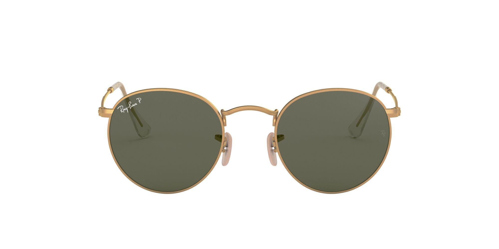 Ray-Ban | 3447 Round Metal | Matte Gold Polarised - iKANDi Sunglasses