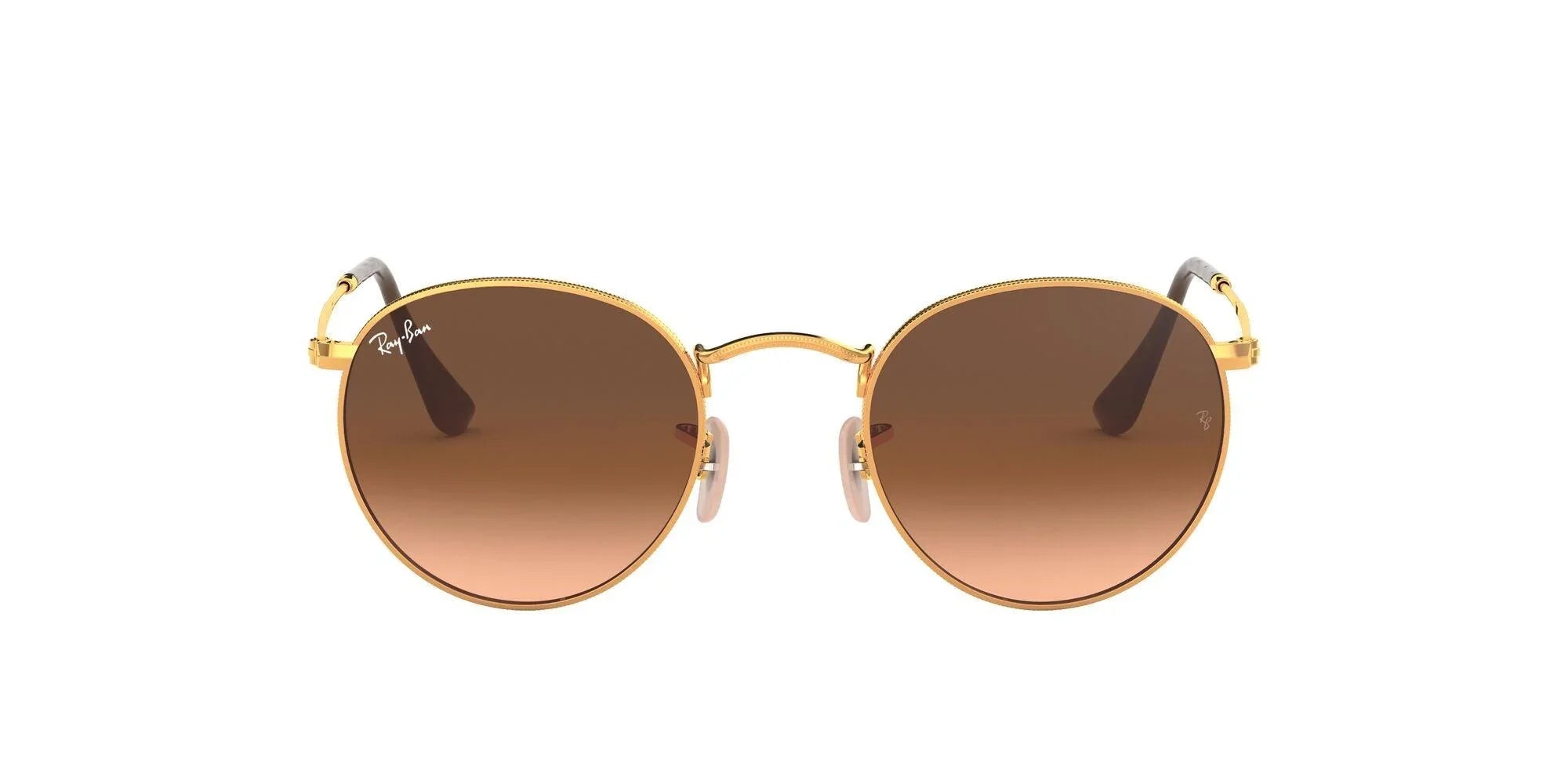 Ray-Ban | 3447 Round Metal | Shinny Light Bronze (Size 53) - iKANDi Sunglasses