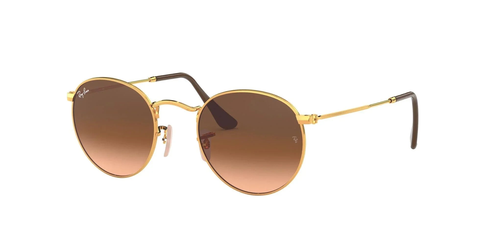 Ray-Ban | 3447 Round Metal | Shinny Light Bronze (Size 53) - iKANDi Sunglasses