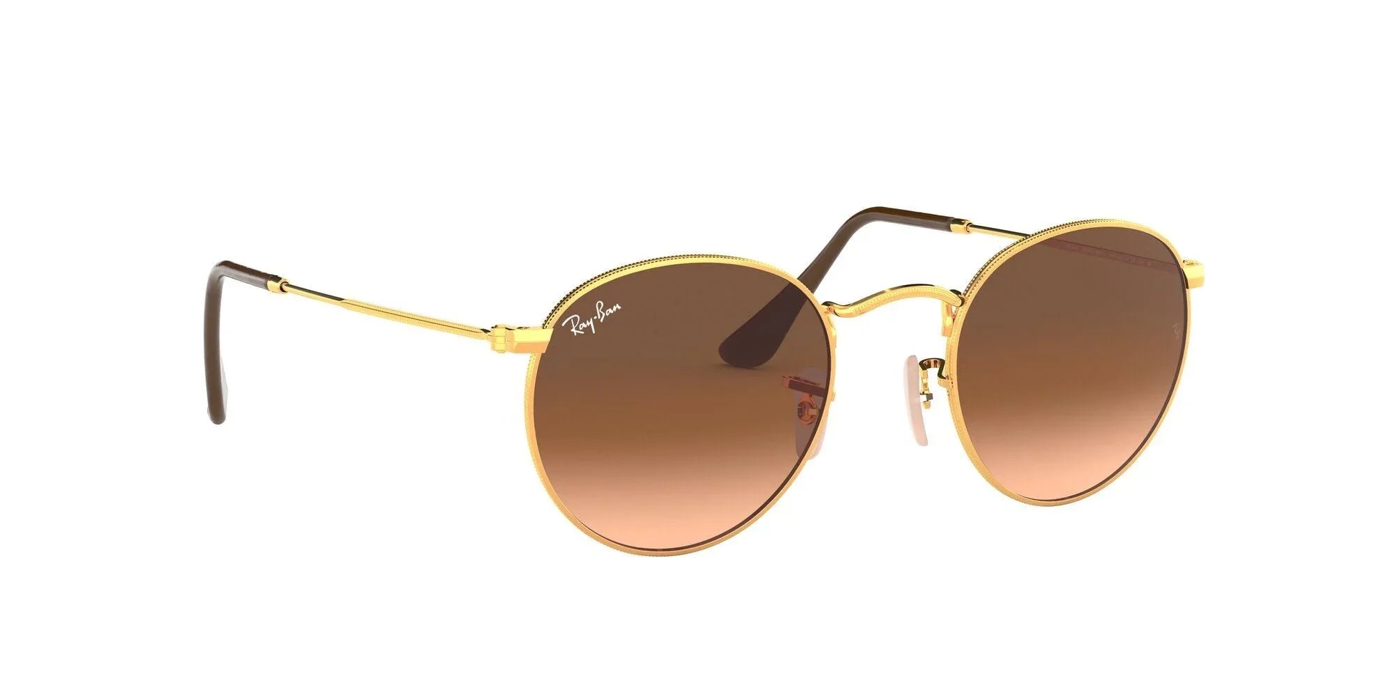 Ray-Ban | 3447 Round Metal | Shinny Light Bronze (Size 50) - iKANDi Sunglasses