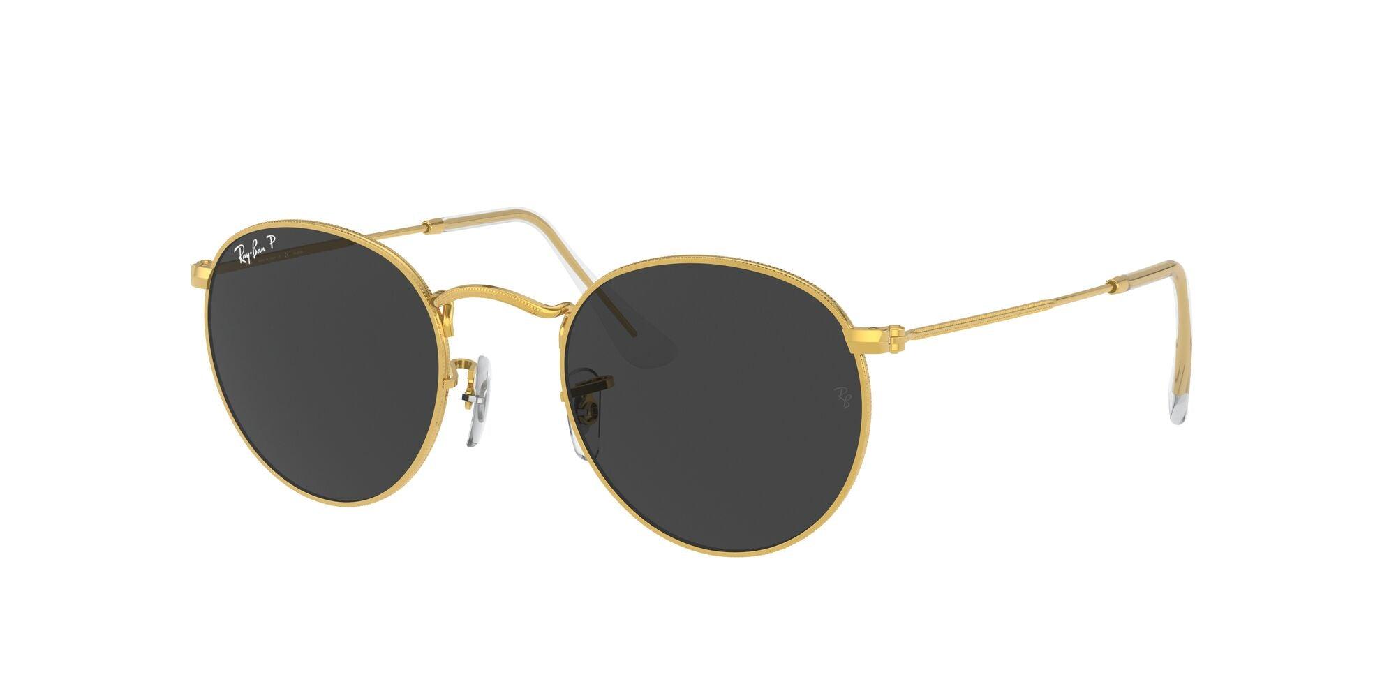 Ray-Ban | 3447 Round Metal | Gold Polarised (Size 50) - iKANDi Sunglasses