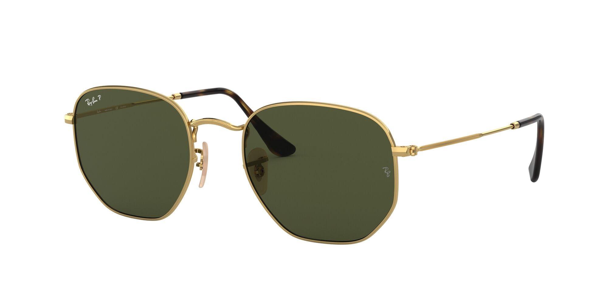 Ray-Ban | 3548N Hexagonal | Gold Polarised - iKANDi Sunglasses