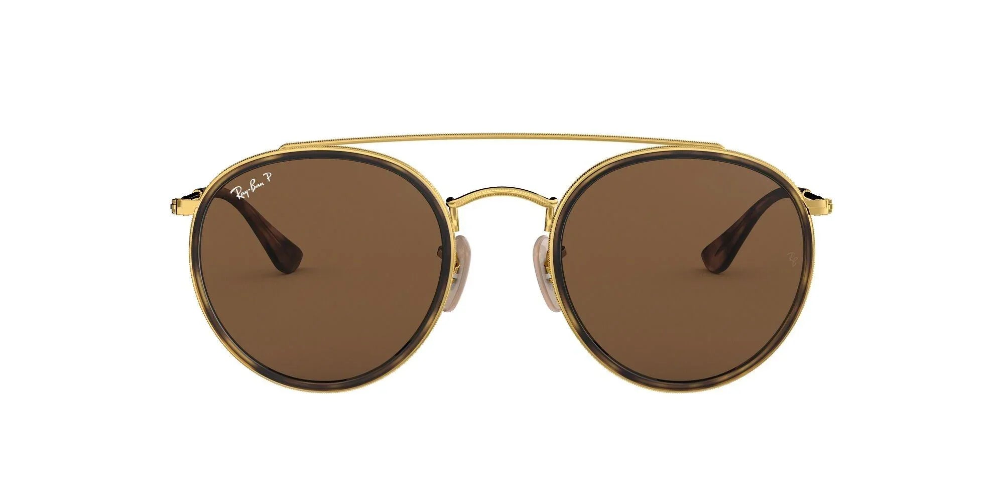 Ray-Ban | 3647N Round Double Bridge | Gold Polarised - iKANDi Sunglasses