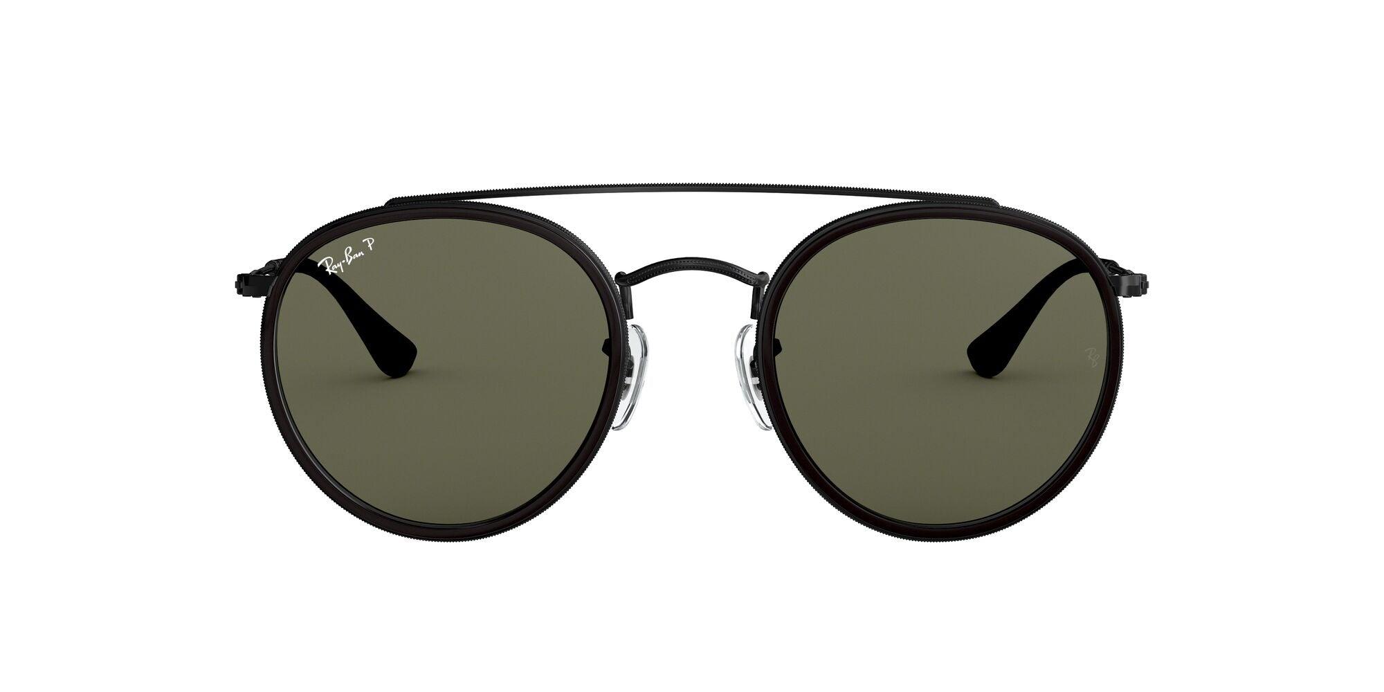 Ray-Ban | 3647N Round Double Bridge | Black Polarised - iKANDi Sunglasses