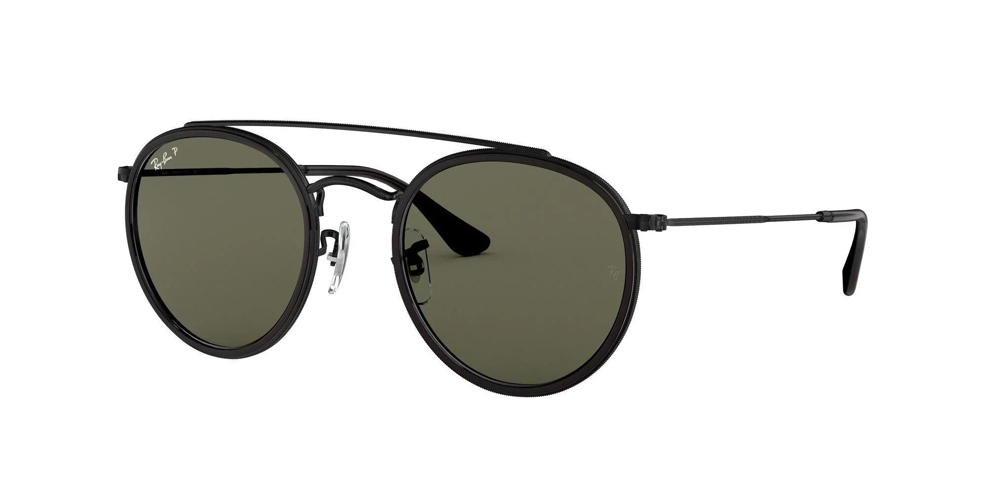 Ray-Ban | 3647N Round Double Bridge | Black Polarised - iKANDi Sunglasses