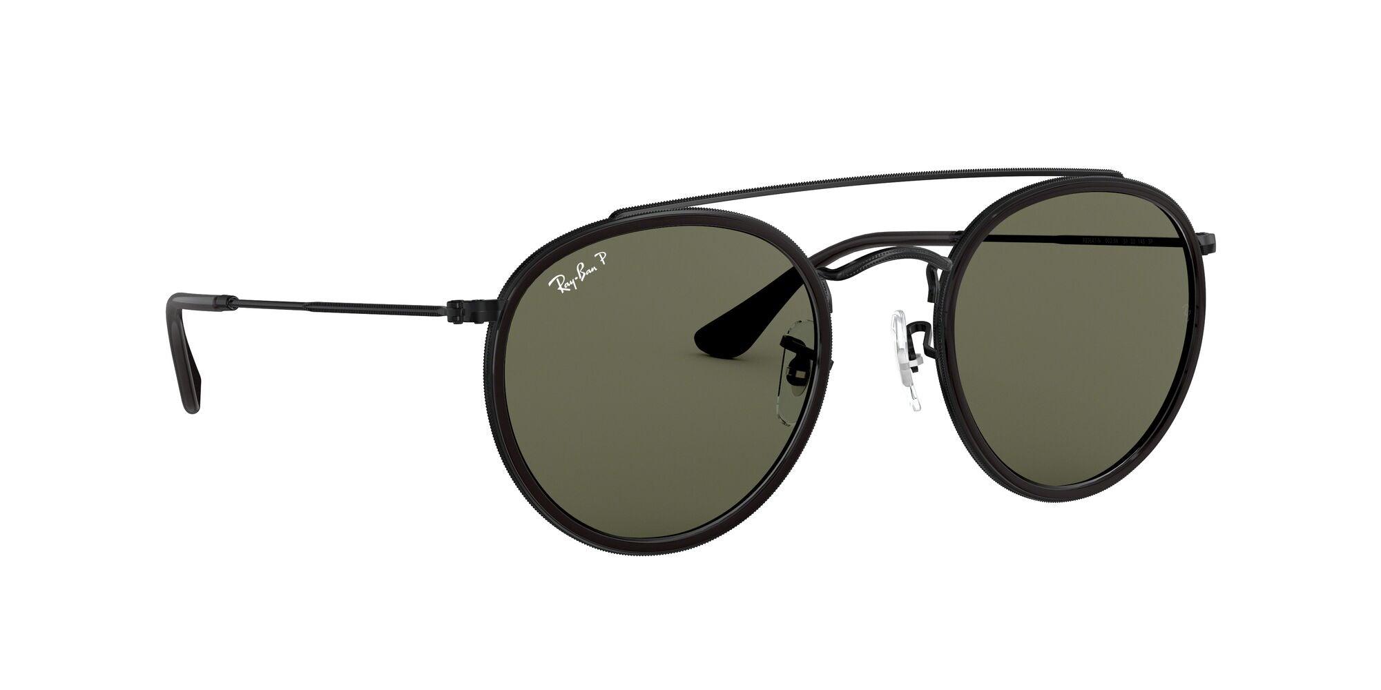 Ray-Ban | 3647N Round Double Bridge | Black Polarised - iKANDi Sunglasses