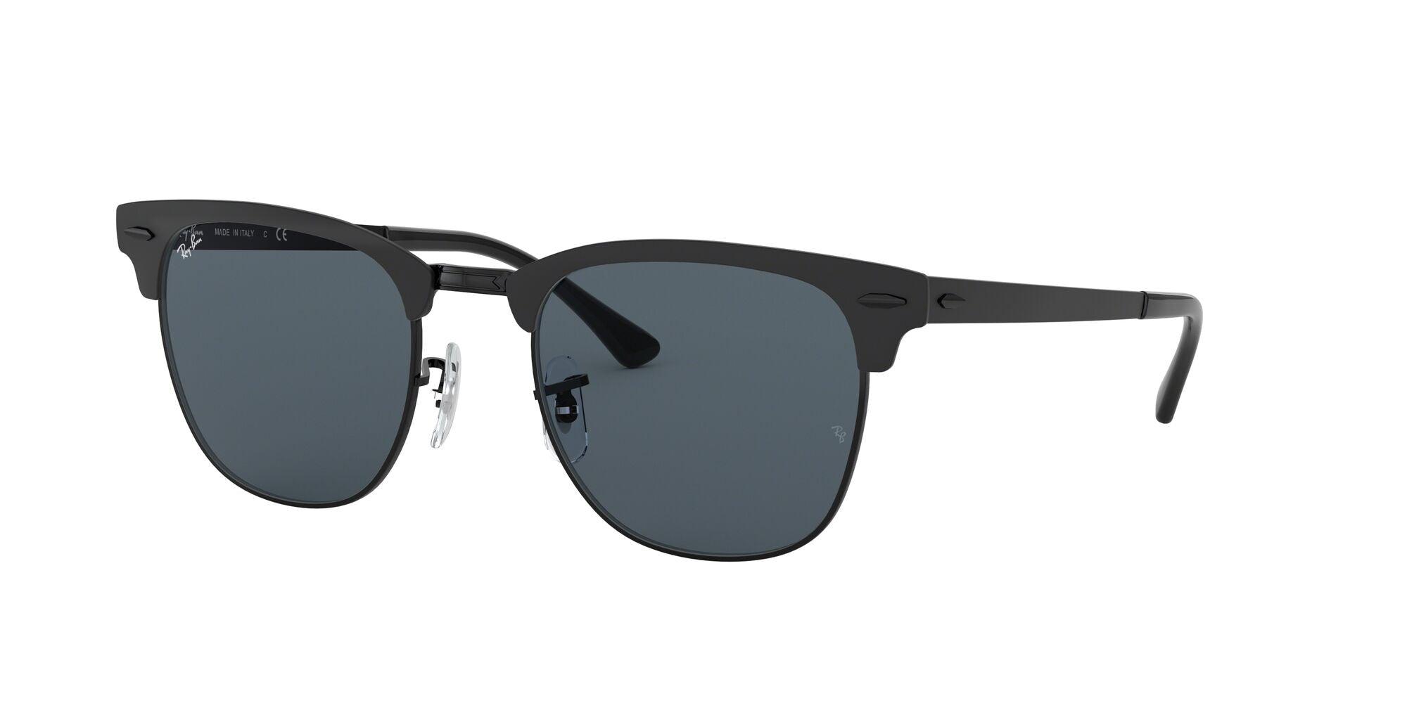 Ray-Ban | 3716 Clubmaster Metal | Shiny Black Top Matte - iKANDi Sunglasses