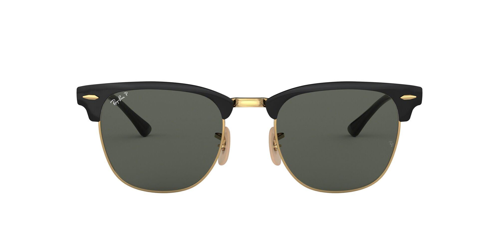 Ray-Ban | 3716 Clubmaster Metal | Gold Top Black Polarised - iKANDi Sunglasses