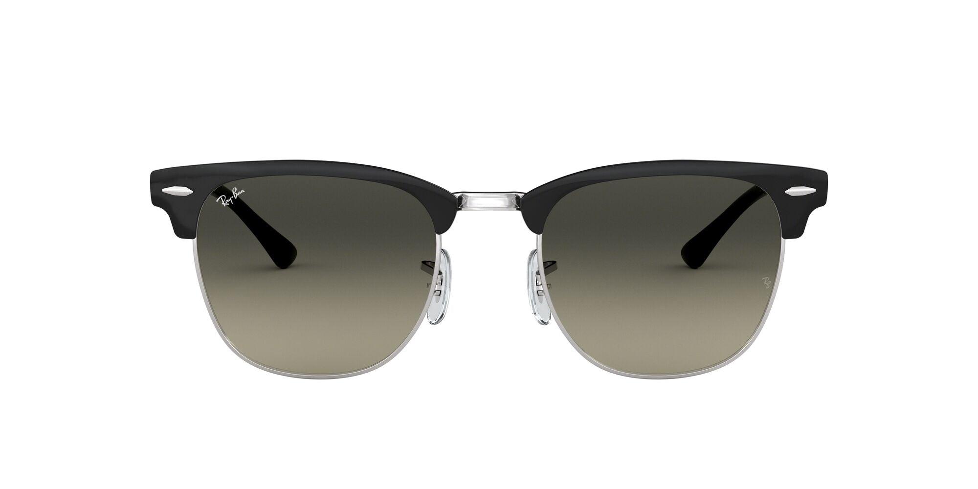 Ray-Ban | 3716 Clubmaster Metal | Silver Top Black - iKANDi Sunglasses