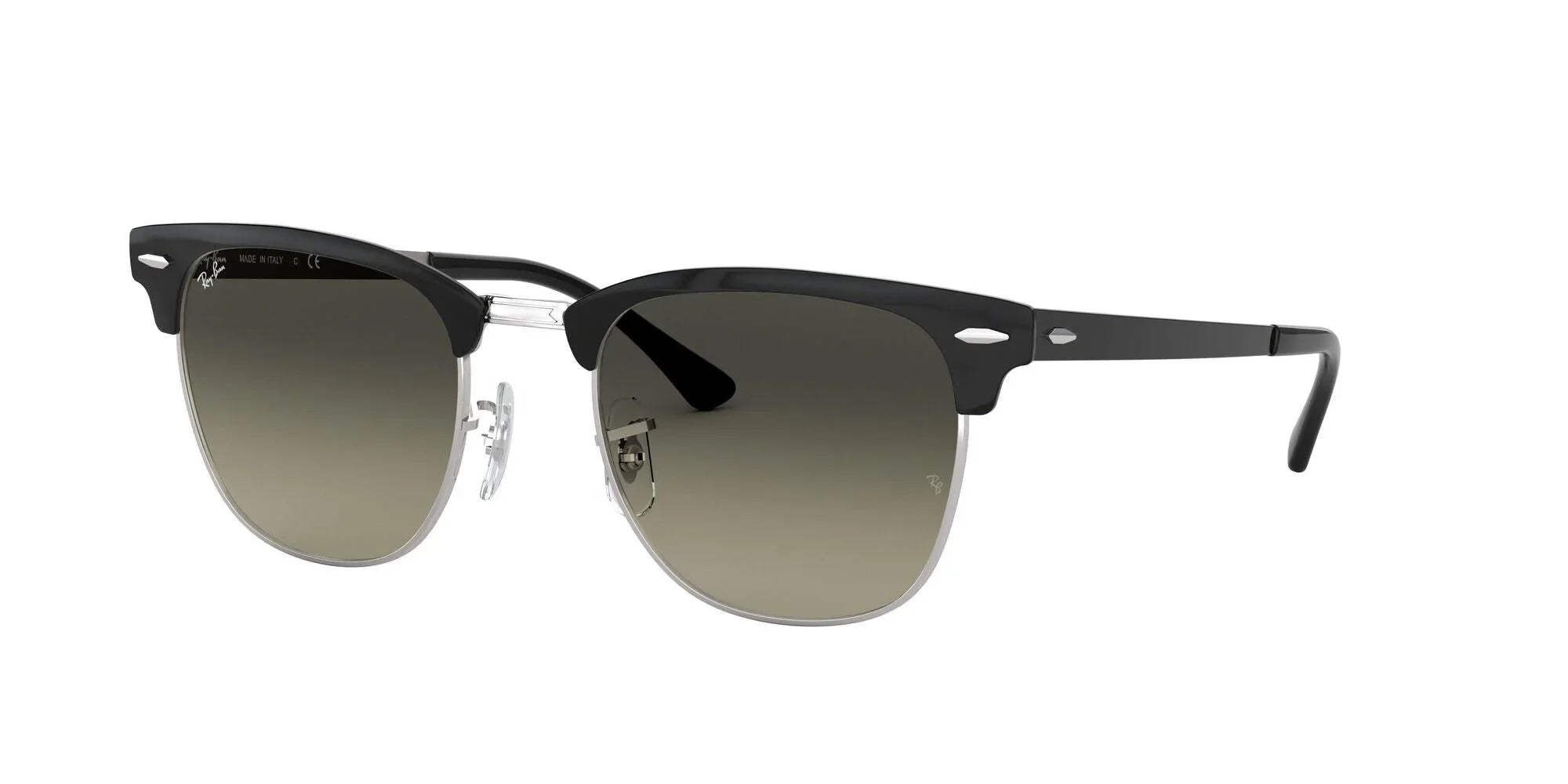 Ray-Ban | 3716 Clubmaster Metal | Silver Top Black - iKANDi Sunglasses