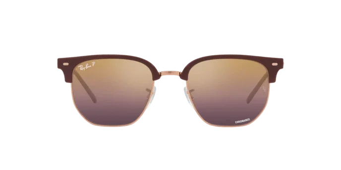 Ray-Ban | 4416F New Clubmaster | Bordeaux On Rose Gold Polarised - iKANDi Sunglasses