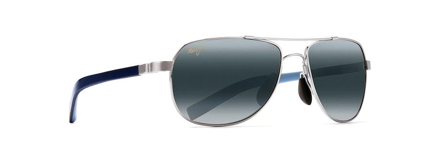 Maui Jim | Guardrails | Silver With Blue And Light Blue - iKANDi Sunglasses