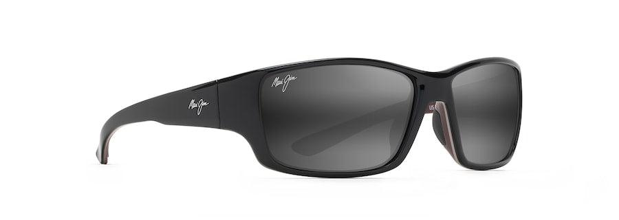Maui Jim | Local Kine | Shiny Black With Grey And Maroon - iKANDi Sunglasses