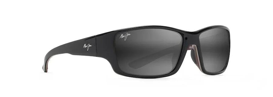 Maui Jim | Local Kine | Shiny Black With Grey And Maroon - iKANDi Sunglasses