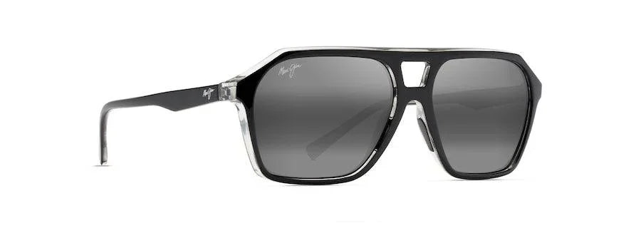 Maui Jim | Wedges | Black Gloss With Crystal Interior - iKANDi Sunglasses