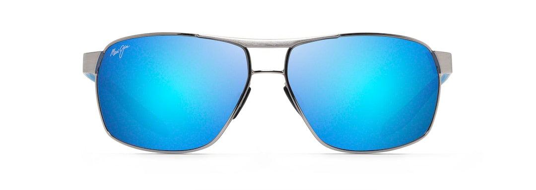 Maui Jim | The Bird | Chrome With Black And Blue - iKANDi Sunglasses