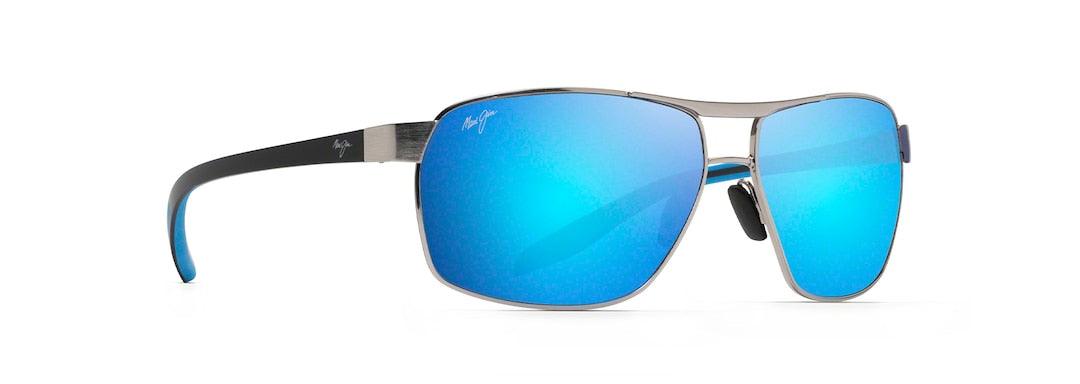Maui Jim | The Bird | Chrome With Black And Blue - iKANDi Sunglasses