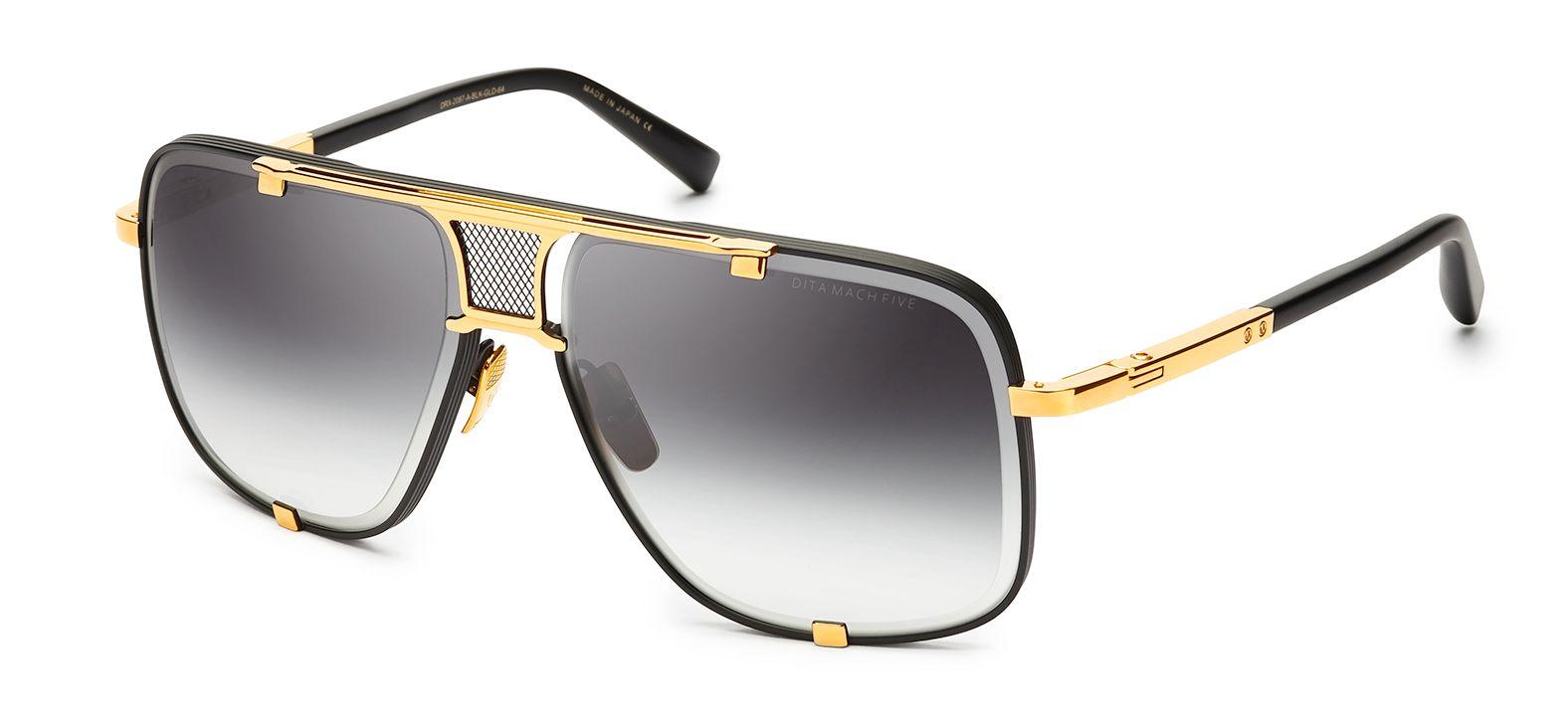 DITA | Mach-Five | Matte Black/Yellow Gold - iKANDi Sunglasses