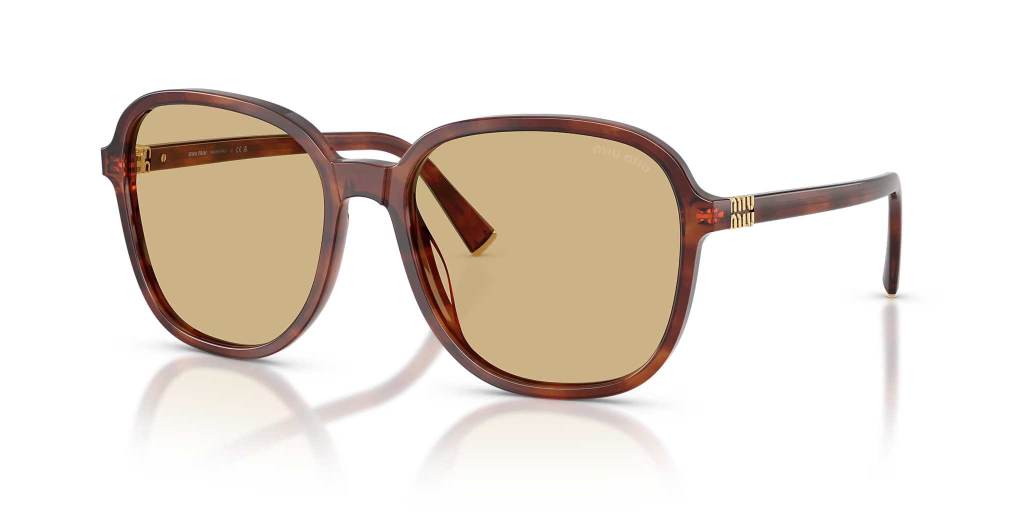 Miu Miu | MUB01S | Striped Tobacco with Yellow