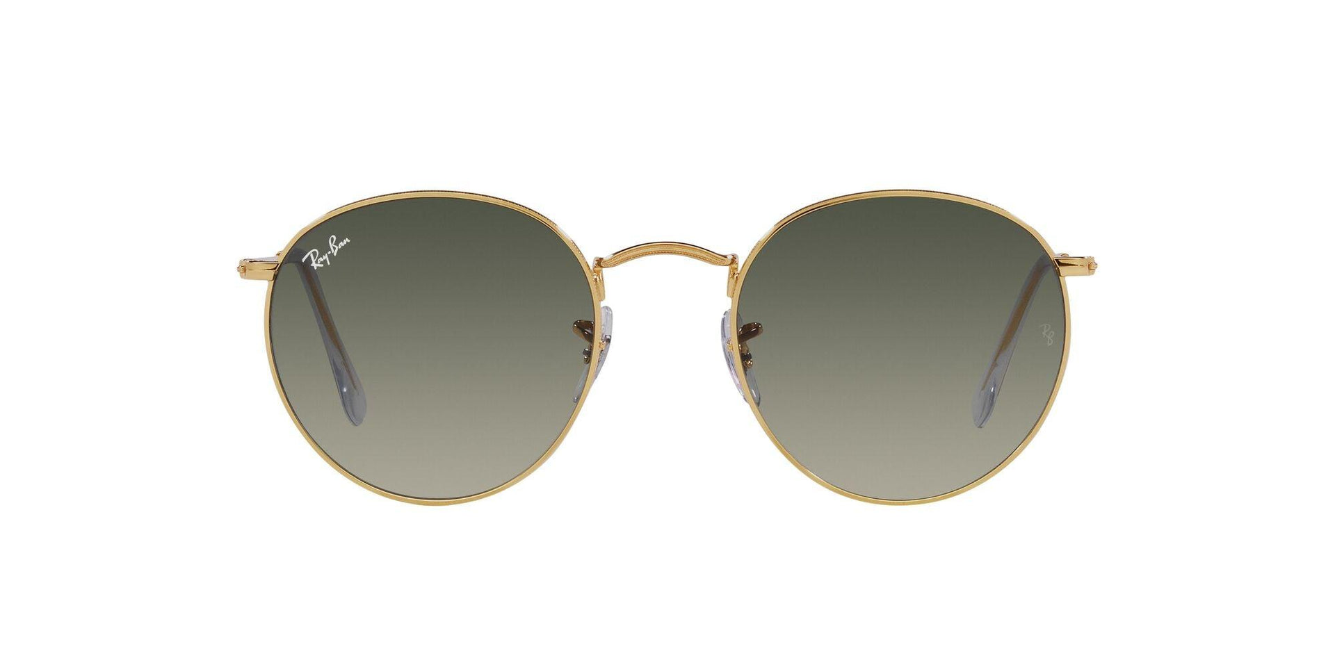 Ray-Ban RB3447 Round Metal Gold Unisex Sunglasses Grey Gradient