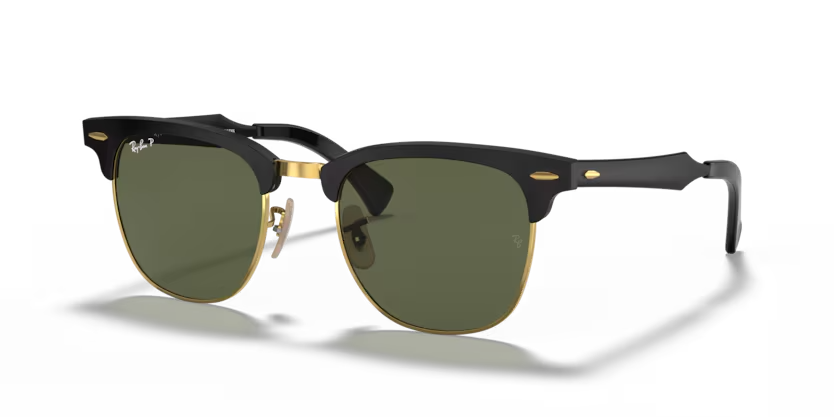 Ray-Ban | 3507 Clubmaster Aluminum | Black On Gold