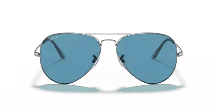 Ray-Ban RB3689 Aviator Metal Ii Gunmetal Unisex Sunglasses Blue Size 62