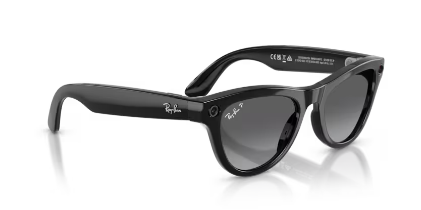 Ray-Ban Meta Gen 2 | RW4014 Skyler | Shiny Black Gradient Graphite Polarised