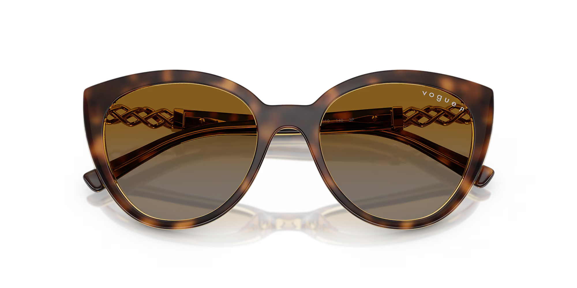 Vogue Eyewear | VO5634SB | Striped Dark Havana Grey Gradient Brown Polar