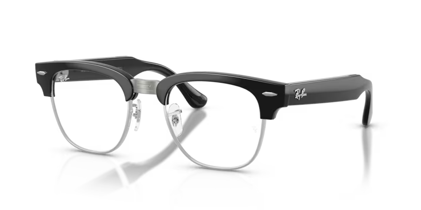 Ray-Ban Audio Meta Gen 3 | RW7004 Clubmaster | Shiny Black Clear Clear blue-violet light filter