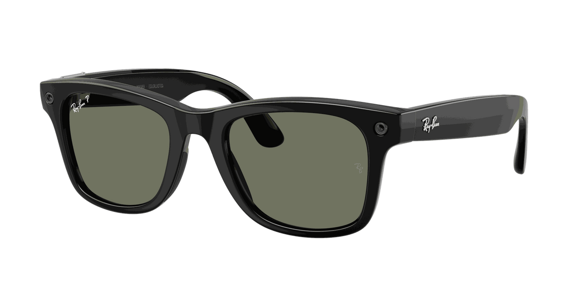 Ray-Ban Meta Gen 3 | RW4011 Wayfarer M | Shiny Black G15 Green Polarised