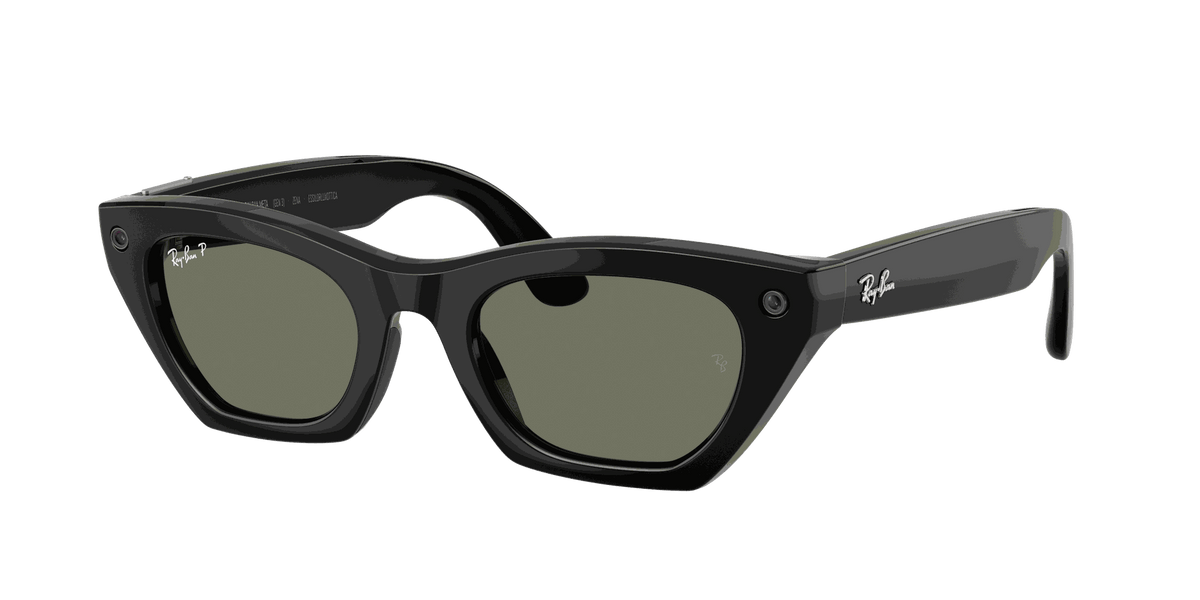 Ray-Ban Meta Gen 3 | RW4015 Zena | Shiny Black G15 Green Polarised