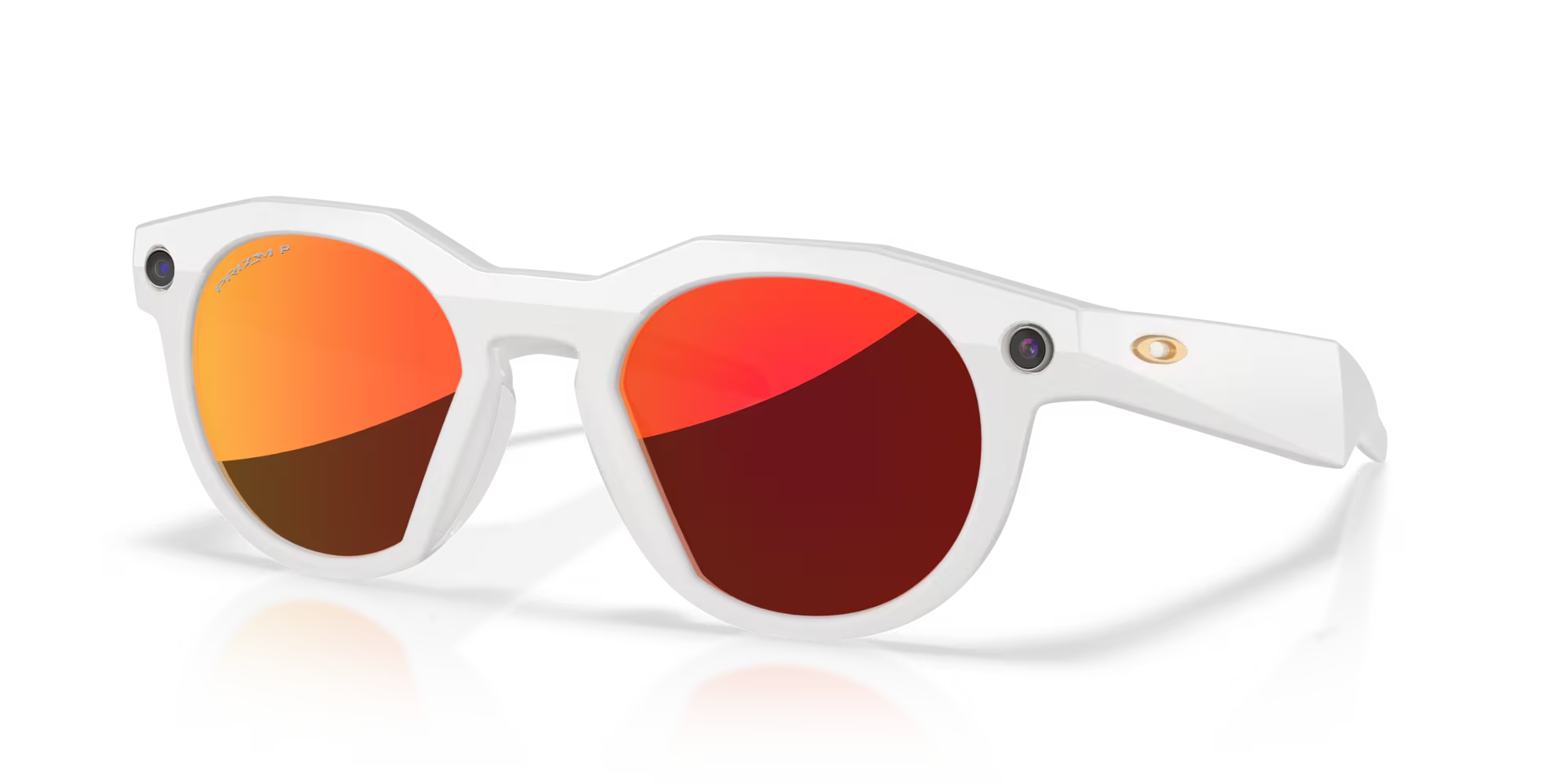 Oakley Meta HSTN PRIZM Ruby Lenses Warm Grey Frame Sunglasses