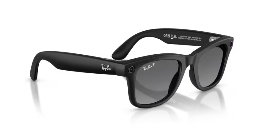 Ray-Ban Meta Gen 2 | RW4012 Wayfarer M | Matte Black Gradient Graphite Polarised